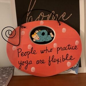 Inspirational Yoga Wall Art in Coral and White